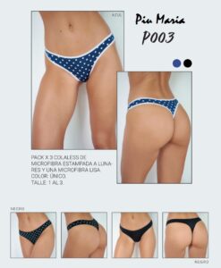 PACK X 3 COLALESS ESTAMPADAS de MICROFIBRA PIU MARIA 2215113402