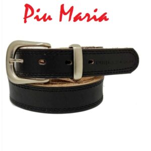CINTO CLASICO DE CUERO NEGRO PASE 30mm TIENDA PIU MARIA