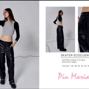 PANTALON SKATER DE ECOCUERO PIU MARIA STORE 2215113402
