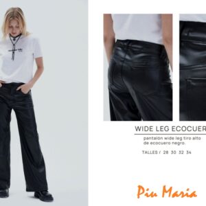 PANTALON WIDGE LEG ECOCUERO PIU MARIA STORE 2215113402